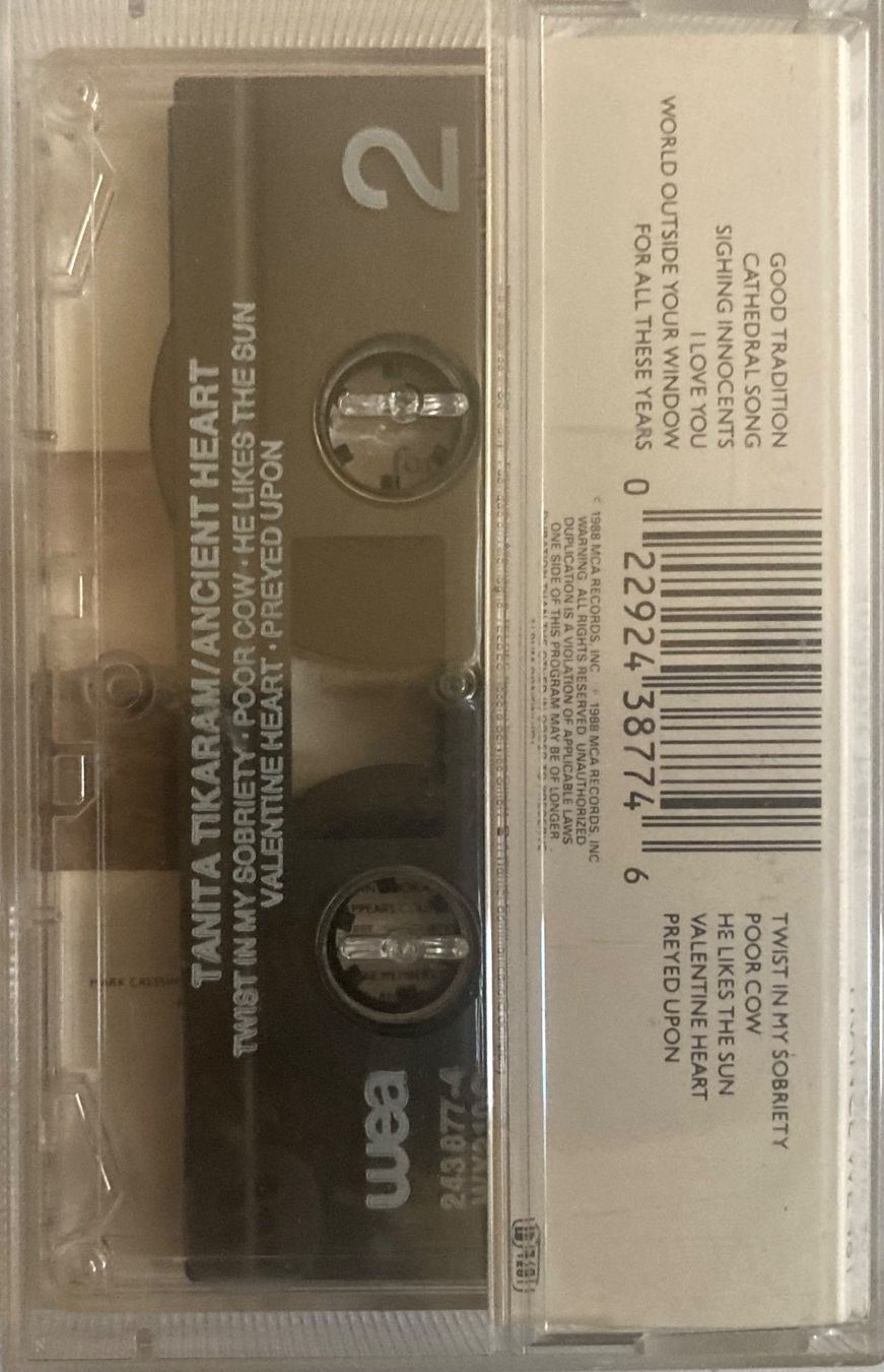 Musicassette: TANITA TIKARAM - ANCIENT HEART – Usato da Poliez-Pittet venduto da Newtown-Records 1
