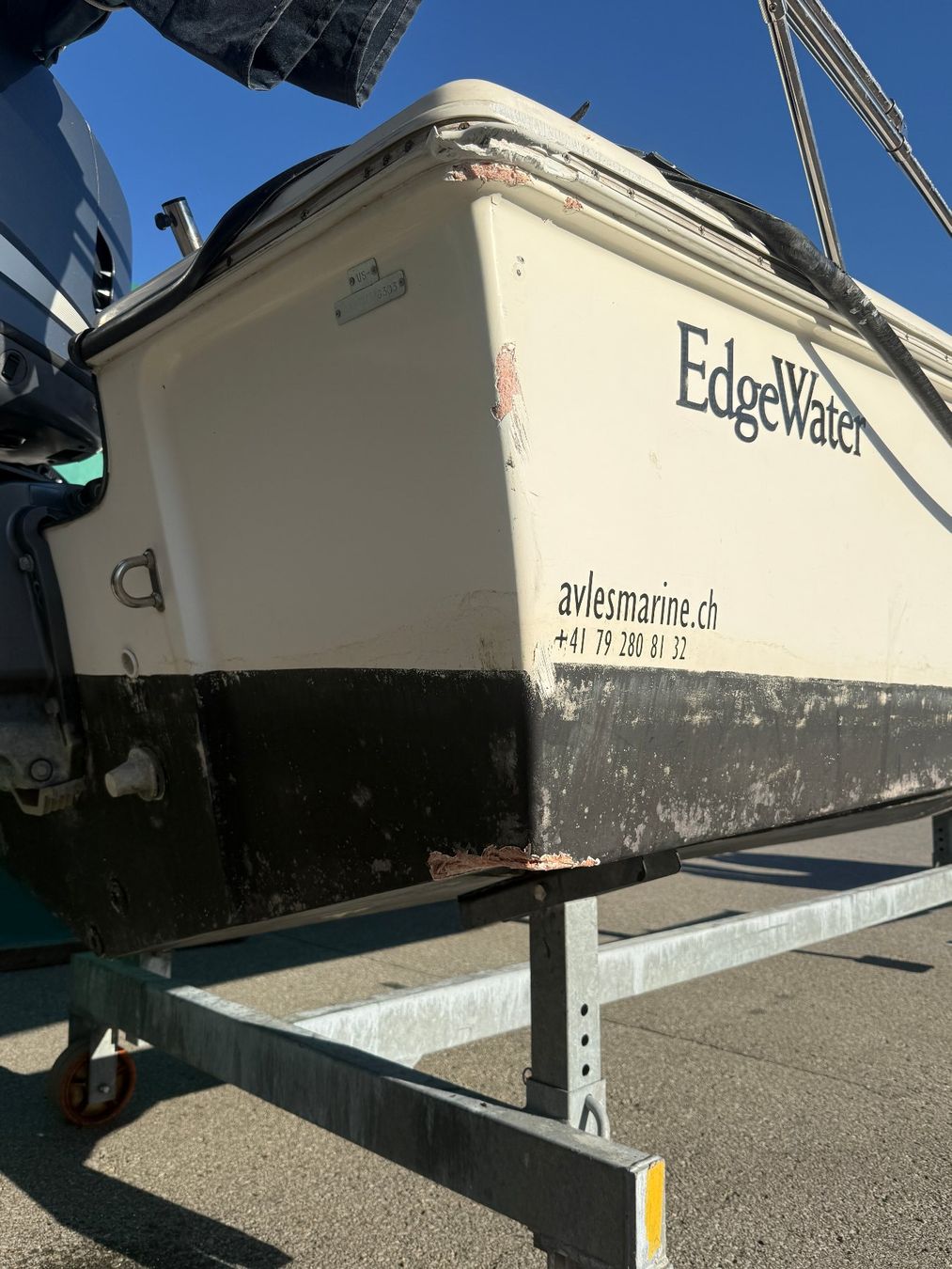 Yamaha Boote: Boot mit Gelcoat schaden – Defekt aus Quartino von 5franc 5