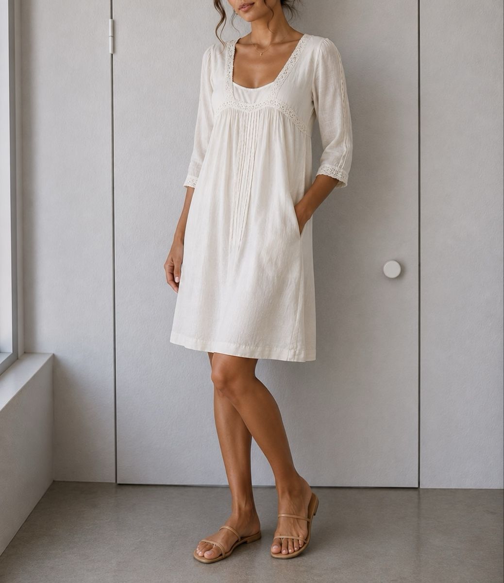 Kleider: Natural wave Kleid Leinen weiss Gr. M – Gebraucht aus Bottmingen von ana_5hrv