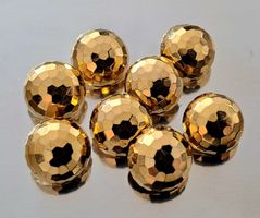Boutons vintage à  facettes dorés / 8 pièces / 13mm