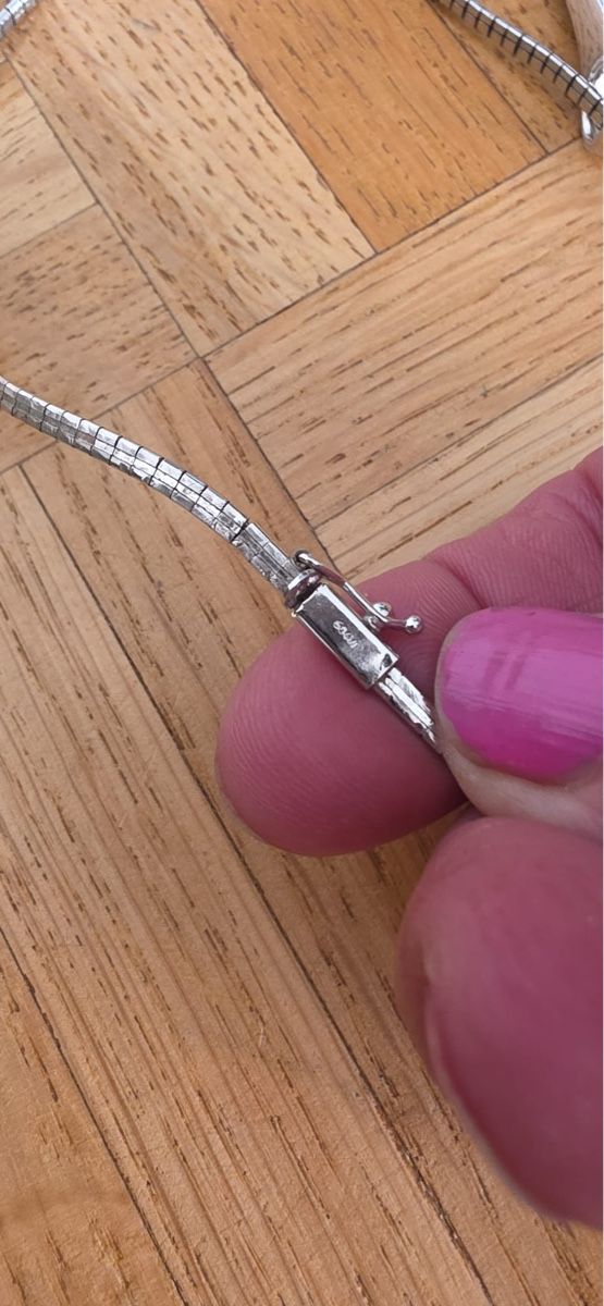 Catenine: Collier Anhänger echt Silber Emaille Stein – Usato da St. Gallen venduto da mania03 2