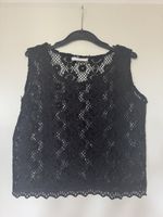 Gehäkeltes Top schwarz Grösse S-M