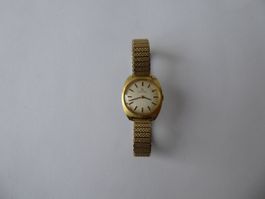 Vergoldete Certina Damen Uhr, ca. 1970, läuft nicht
