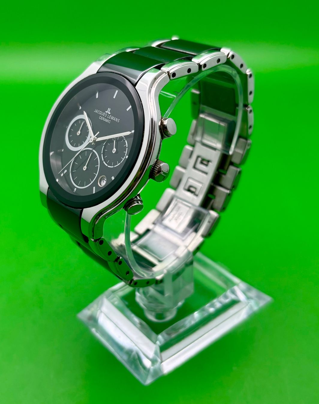 Jacques Lemans Uhren: JACQUES LEMANS CERAMIC CHRONOGRAPH DATE – Gebraucht aus Rorschach von ZeitWerk.10 2