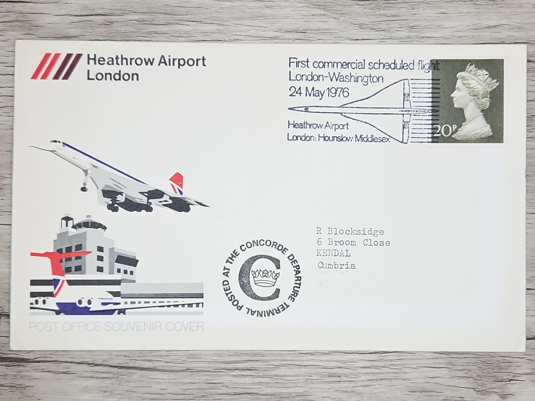Tutti i francobolli: CL21 Enveloppe + Timbre Angleterre 1976 Concorde – Usato da Cousset venduto da Patrick_Collections