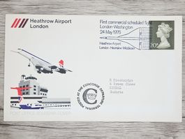 CL21 Enveloppe + Timbre Angleterre 1976 Concorde