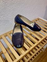 dunkelblaue Ballerinas aus Leder, Marke: Maurice