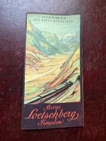 Ancien depliant BLS Loetschberg Simplon Carte train
