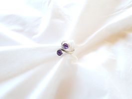 Bague ancienne en argent 925 avec pierres 
