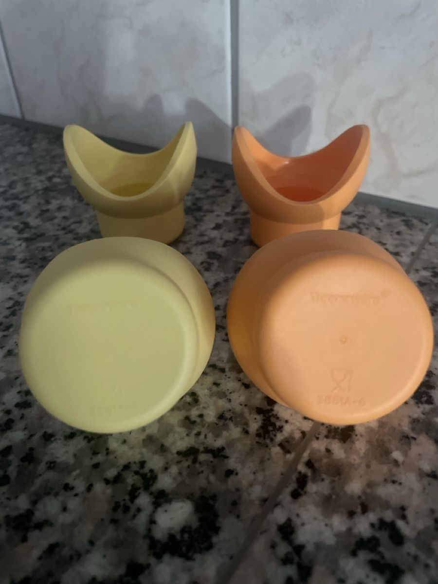Sonstiges Geschirr: 4 Eierbecher Tupperware gelb/orange – Gebraucht aus Kaiseraugst von KlausSina 2