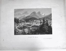 St. Moritz Kurhaus Aquatinta bei Füssli