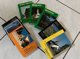 Wanderbücher  Mittelbünden, Glarnerland, Emmental ,Appenzell