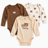 NEUWERTIG-0-3M Body-Set «I Love My Mummy» –Langarm, 3er-Pack