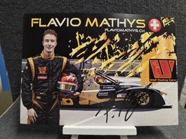 Original Signiert vom Flavio Mathys Schweizer Rennfahrer 