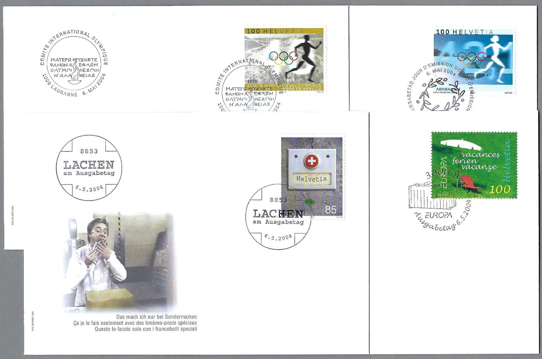 Tutti i francobolli: 2004, 4 ILLUSTR. FDC – Usato da Pura venduto da ulisse1957