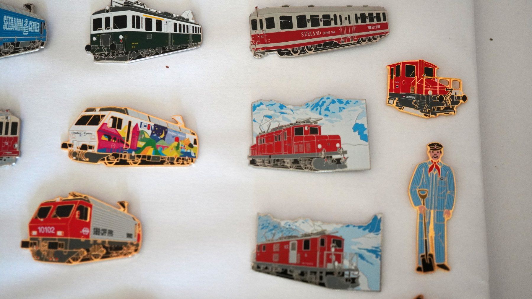 SBB/CFF/FFS Placchette & Badge: 24 x Schmid Müller Eisenbahn/Post – Usato da Worb venduto da worb01 2