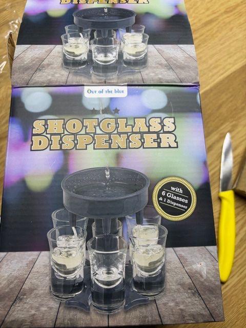 Schott Bicchieri: Shotglas-Spender mit 6 Glaesern, neuwertig – Usato da Domat/Ems venduto da chrislassi 2