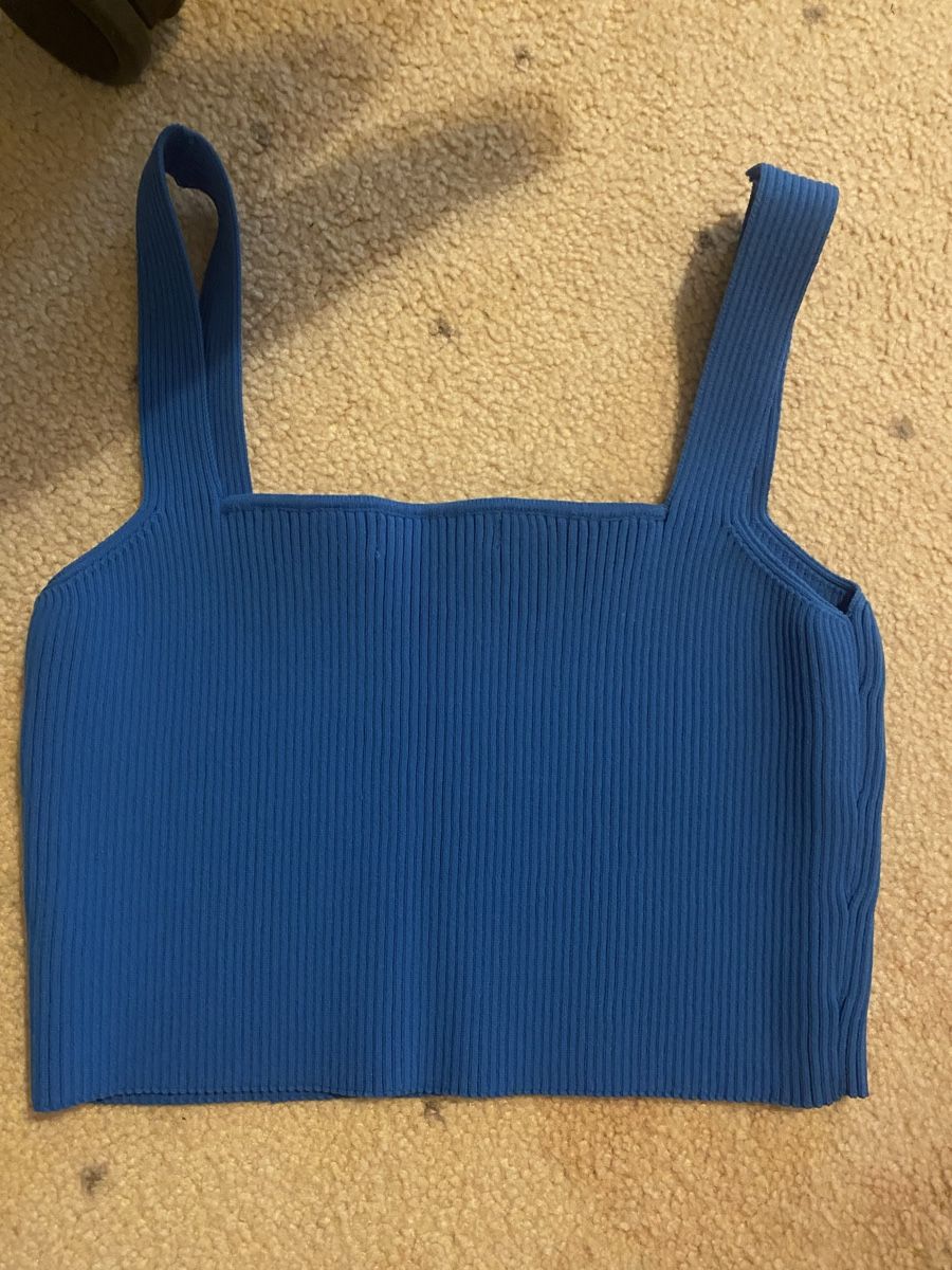 Top: Amisu Stricktop blau Grösse M neuwertig – Nuovo (secondo la descrizione) da Merlischachen venduto da aly_9ncj 2