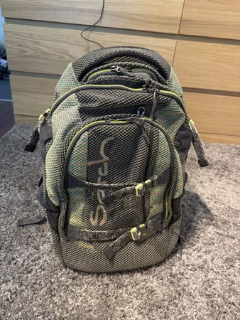 Satch Schul Rucksack Grün/Grau