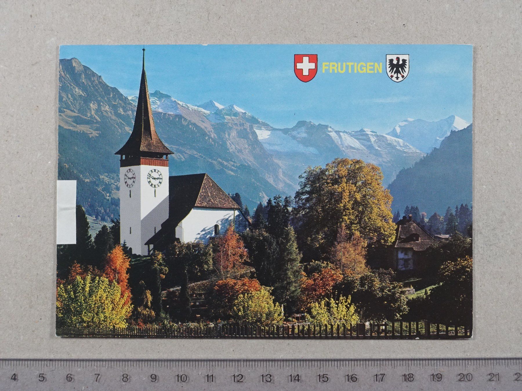 Cartoline postali: Frutigen, 1990, Kirche – Usato da Lenzburg venduto da fh1
