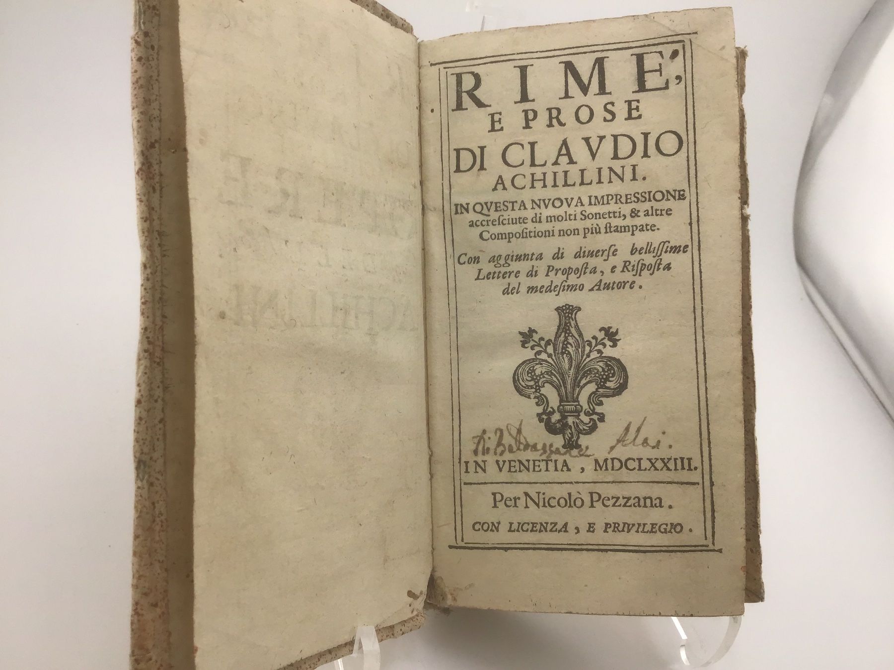 Libri: Rime e prose di Claudio Achillini 1673 – Usato da Nods venduto da loredana18
