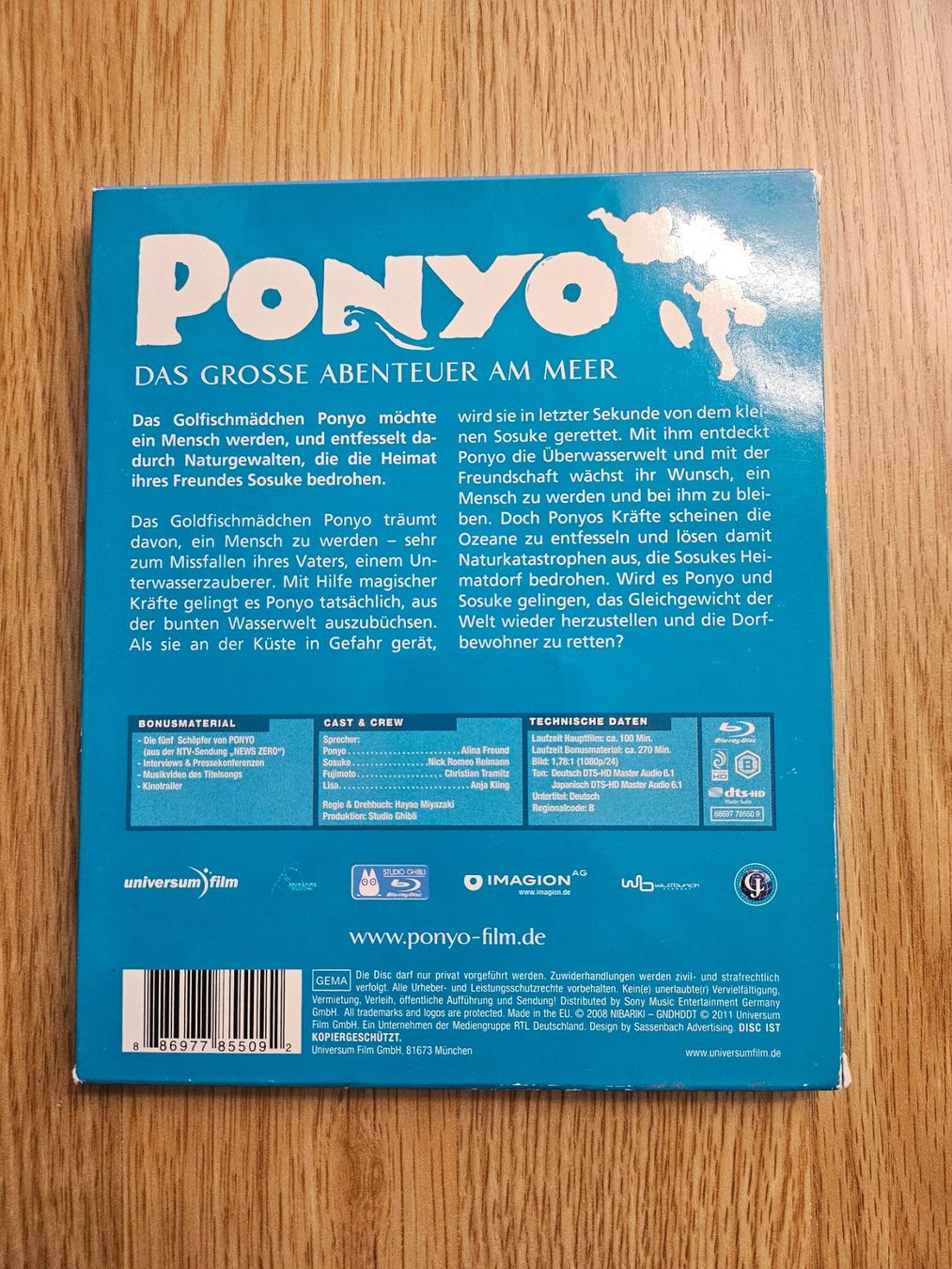 Tutti i DVDs: Ponyo - Das Grosse Abenteuer am Meer – Usato da Aarwangen venduto da FreshSinplus 1