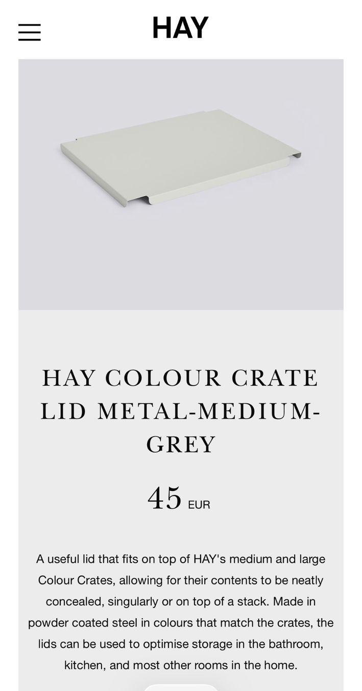 Tutte le decorazioni: HAY COLOUR CRATE LID, size M – Nuovo (secondo la descrizione) da Kilchberg ZH venduto da ben_pc68 7