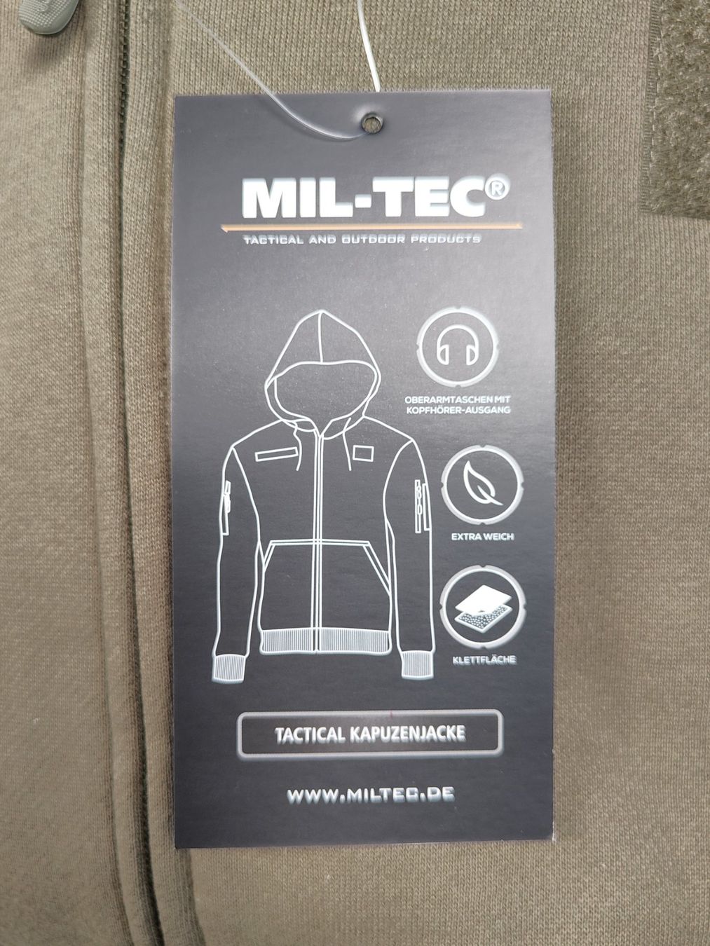 Uniformen: Tactical Kapuzenjacke, oliv, Grösse L – Neu (gemäss Beschreibung) aus Bauma von SwissMilitaria 1