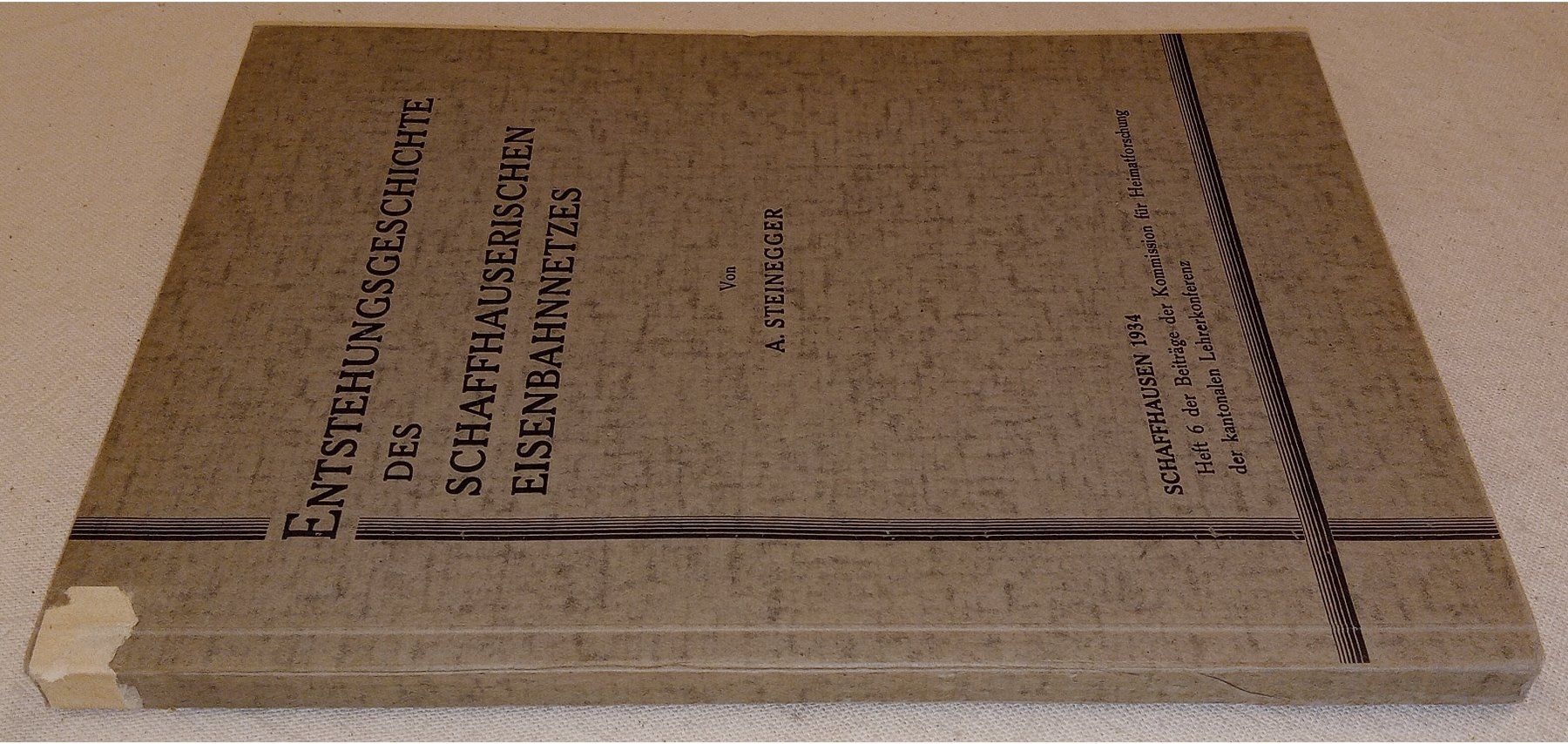 Libri: ENTSTEHUNGSGESCHICHTE DES SCHAFFHAUSERISCHEN EISENBAHNNETZES – Usato da Hätzingen venduto da memory-lane