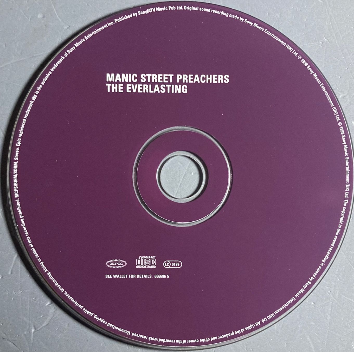 CD: MANIC STREET PREACHERS - THE EVERLASTING – Usato da Poliez-Pittet venduto da Newtown-Records 4