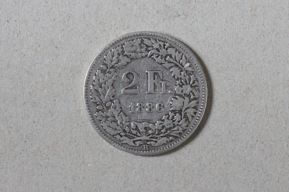 Tutti le monete: 2 Franken silber 1886 – Usato da Wil SG venduto da Ikw