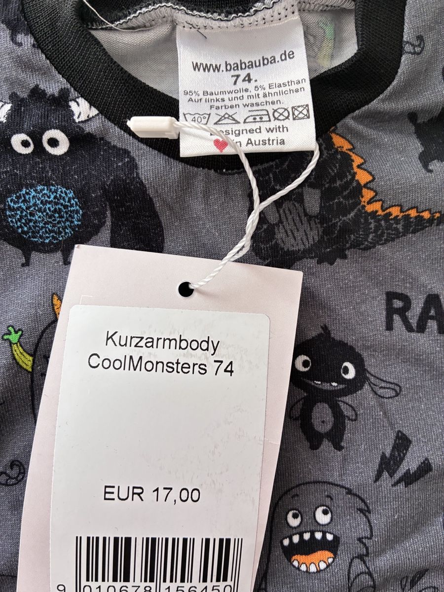 Biancheria intima: Kurzarmbody von Babauba Grösse 74 neu – Nuovo e nell'imballaggio originale da Wahlen b. Laufen venduto da sabichrabi 1