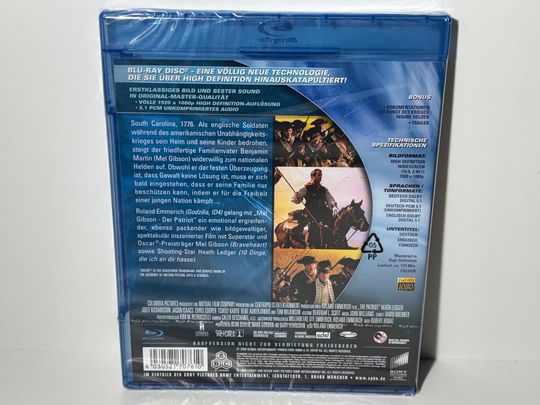 Tutti i DVDs: Der Patriot Blu Ray OVP – Nuovo e nell'imballaggio originale da Wilderswil venduto da Mr.Fury 1