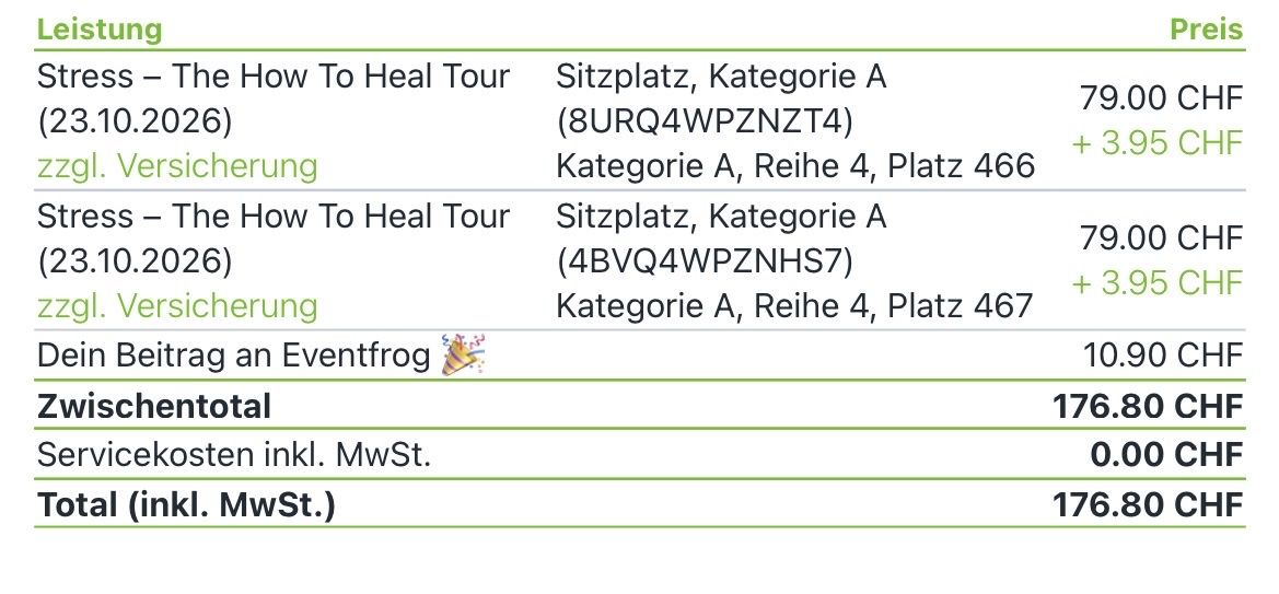 Biglietti: Tickets für Stress Konzert – Nuovo e nell'imballaggio originale da Rueun venduto da Alegra787 1