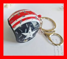 Schlüsselanhänger Vintage Star U.S.A. Helm Motorrad Jet