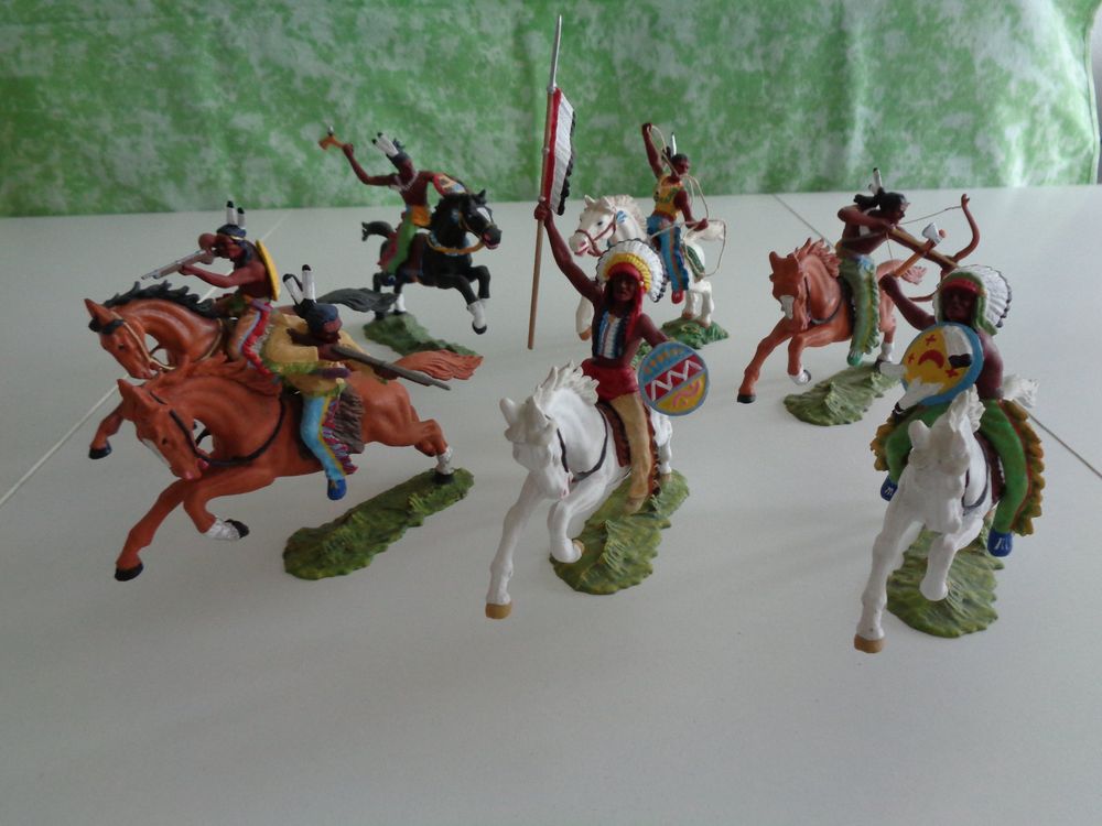 ELASTOLIN 75MM- Indien à cheval avec lasso EUR 30,00 - PicClick FR