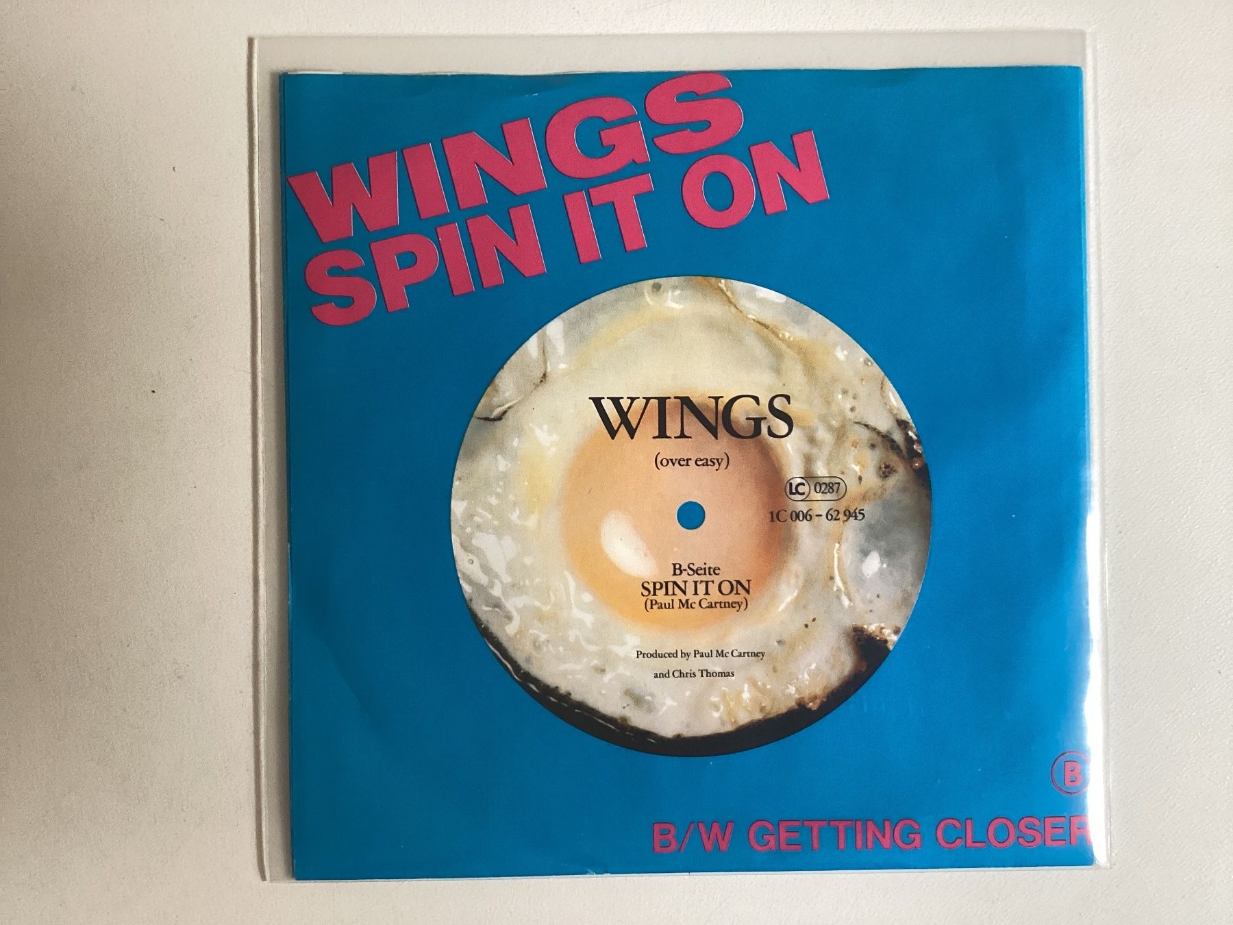 Dischi in vinile: Wings Single - Spin It On / Getting Closer – Usato da Gutenswil venduto da Hamzian