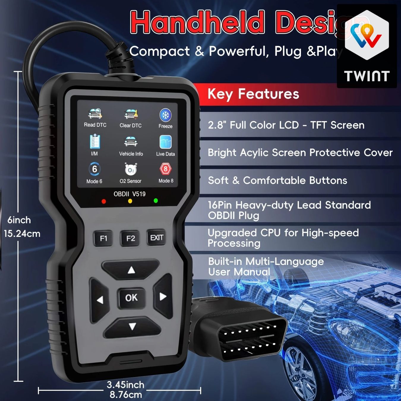 Tutti gli attrezzi: Scanner Auto OBD2/EOBD V519 - Diagnostic Rapide et Précis – Nuovo e nell'imballaggio originale da Saignelégier venduto da novamarket 2