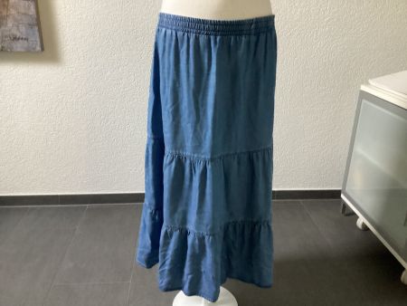 Betty Barclay Jeansrock Stufenrock blau Grösse 42 top Zustan