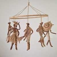 Mobile Deko Figuren Naturmaterialien Handarbeit