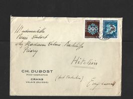 1948 Brief nach England mit Zuschlagsmarken