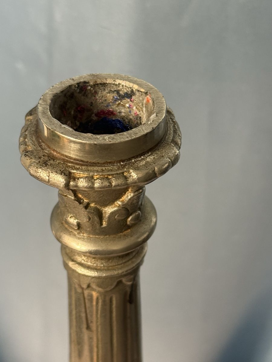Portacandele: Alter historistischer Kerzenleuchter versilbert 35 cm – Usato da Grenchen venduto da swiss.antiques 4
