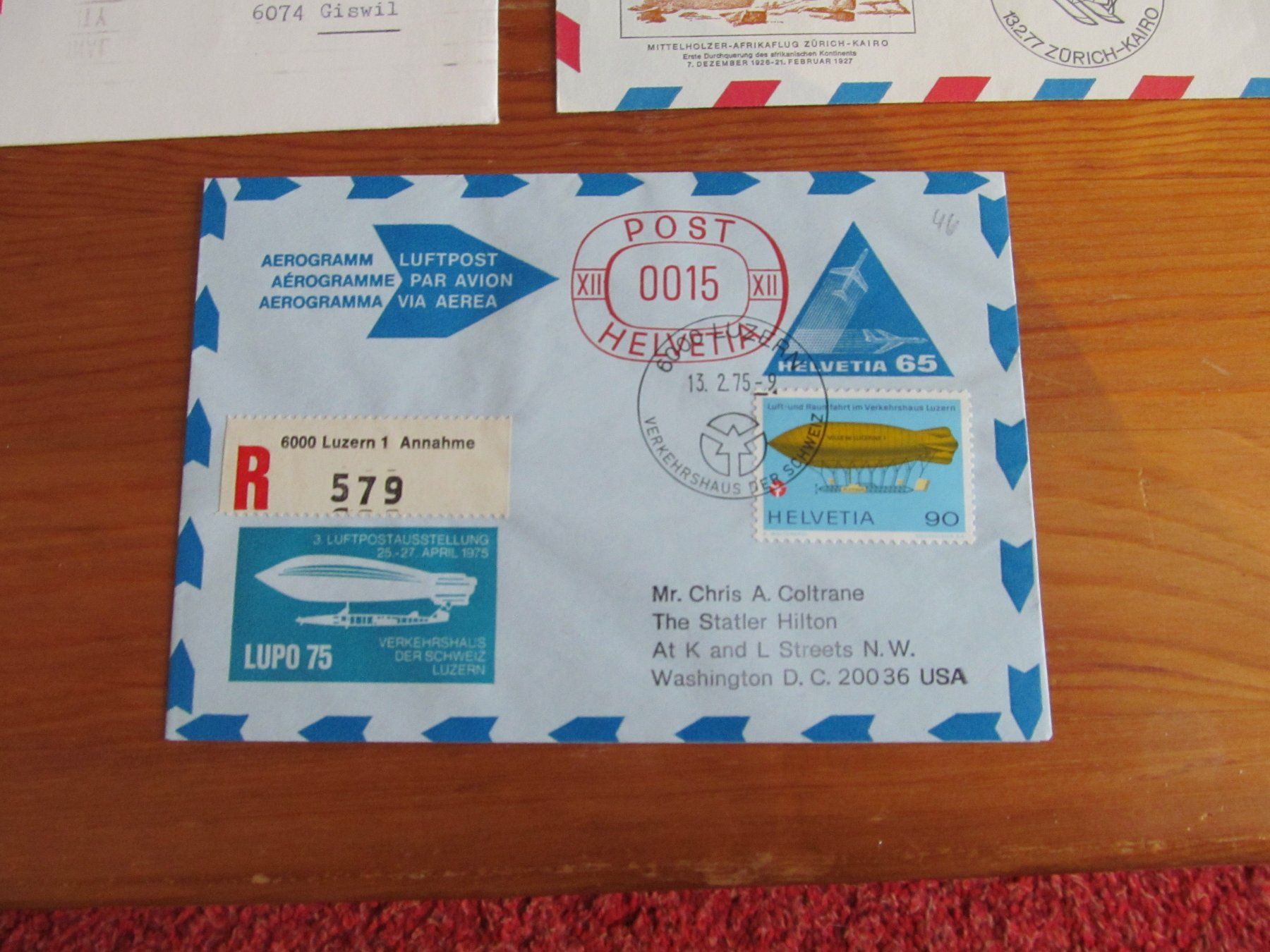 Tutti i francobolli: 1Lot(3Stck) FLUGPOST ab 1967 – Usato da Emmenbrücke venduto da Luzern1947 2