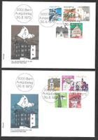 2 FDC Teil-Serie 523-527/529-533 ET 30.8.1973 schön illustr.