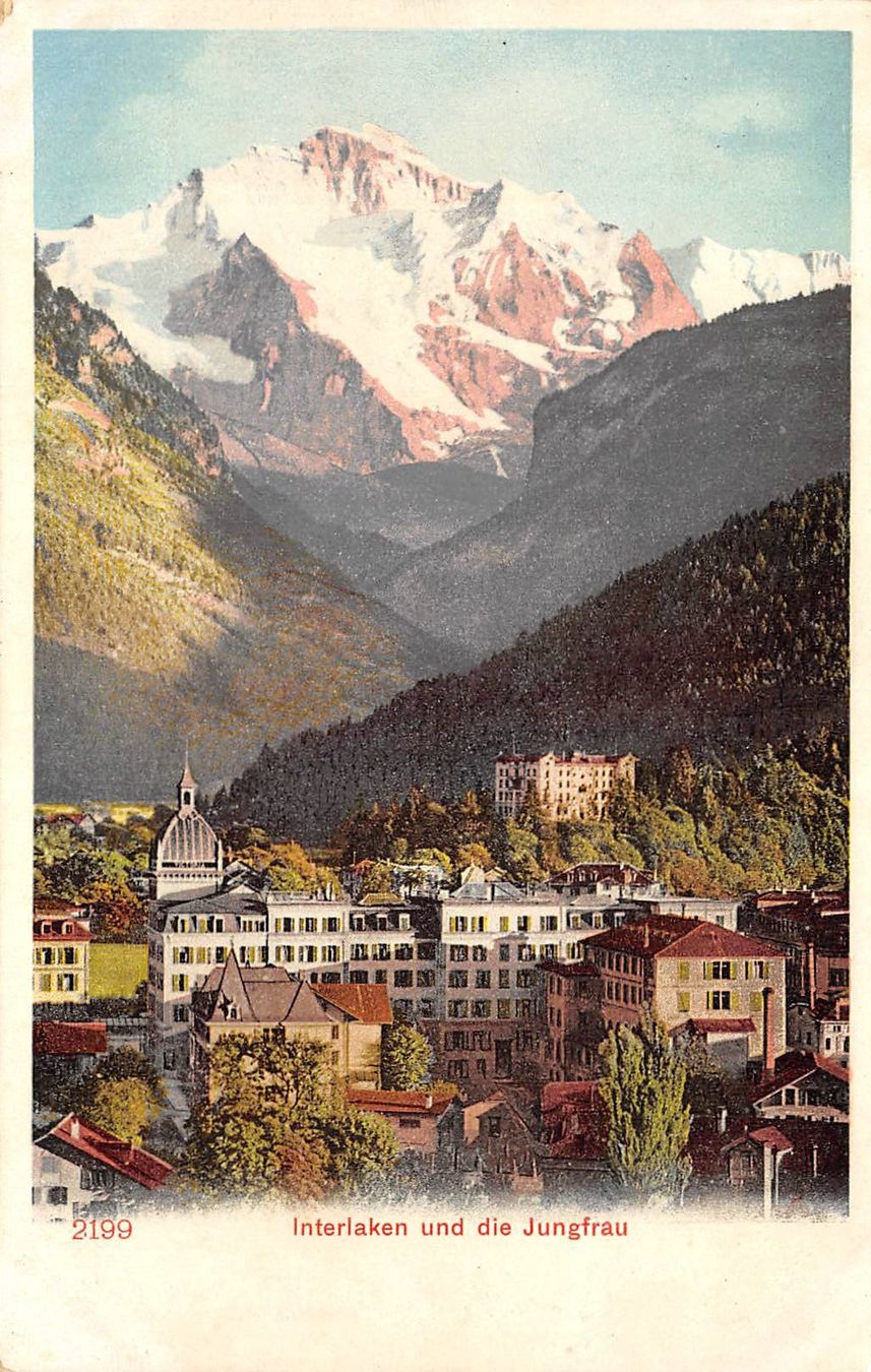 Cartoline postali: 2x Interlaken – Usato da Ottikon b.Kemptth. venduto da Neptun1974