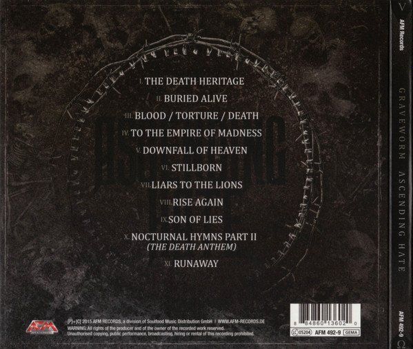 CD: CD/ GRAVEWORM : ASCENDING HATE (2015) BLACK METAL – Nuovo e nell'imballaggio originale da Geuensee venduto da Dougenegger 1