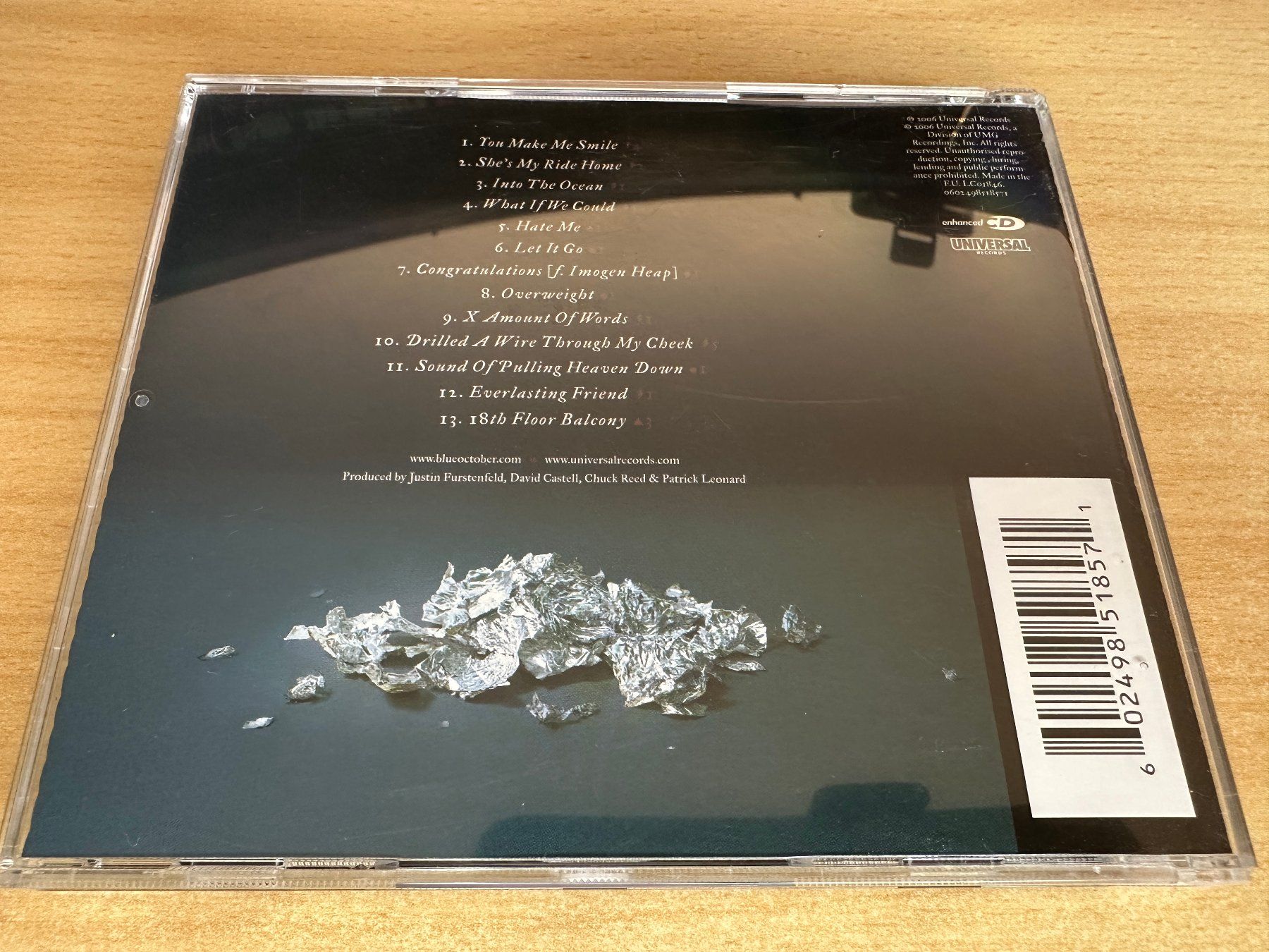 CD: H8 Blue October – Foiled – Usato da Rikon im Tösstal venduto da Alpenmutz 1