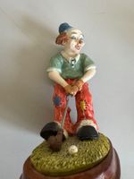 Clown Golfer Figur, Sammlerstück, Handbemalt, Top Zustand
