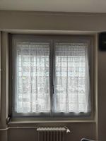 2 paires de rideaux blancs pour cuisine