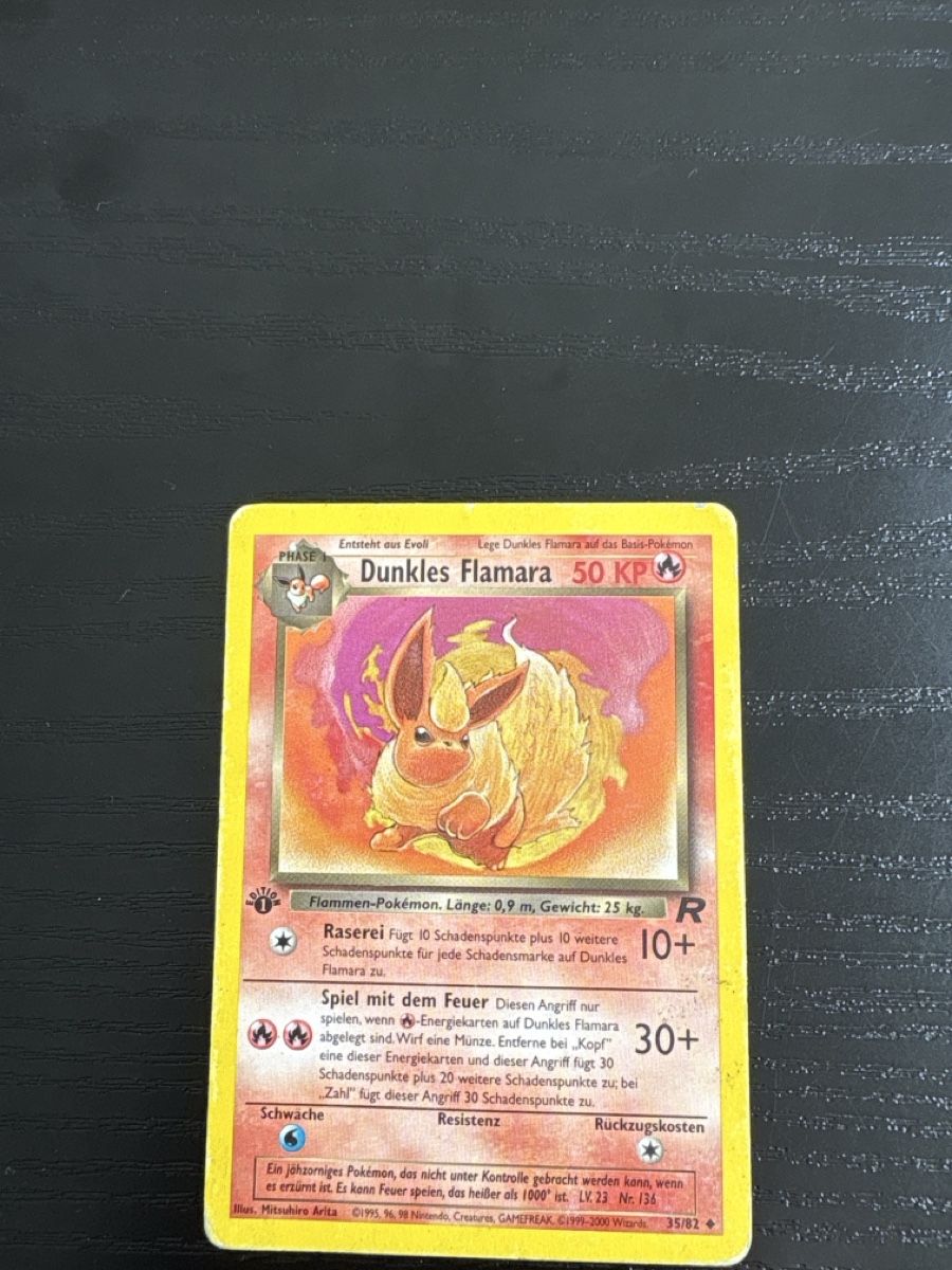 Pokémon Carte collezionabili: Dunkles Flamar 1. Edition Deutsch – Usato da Wettingen venduto da Dario914